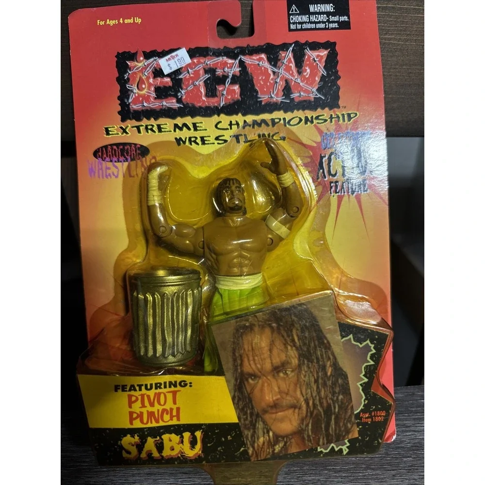 1999 Sabu ECW OSFTM Wrestling Figure Pivot Punch Sealed